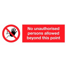 No unauthorised persons