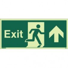 Fire Exit Man Arrow Up Sign